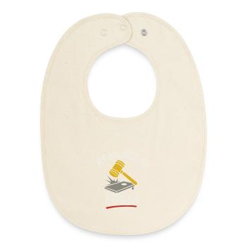 Cornhole Refere Official Referee - Baby Organic Bib - soft Ecru - Front