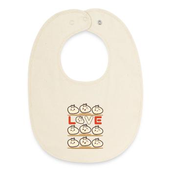 Dumpling Love Muster  - Baby Organic Lätzchen - Natur - Vorne