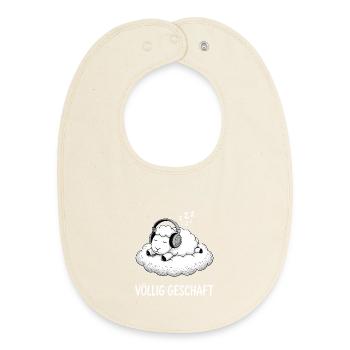 Völlig geschafft geSchaft Schaf Design - Baby Organic Lätzchen - Natur - Vorne