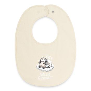 Völlig geschafft geSchaft Schaf Design - Baby Organic Lätzchen - Natur - Vorne