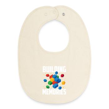 Building Memories Brick Builder Block Building - Baby Organic Lätzchen - Natur - Vorne