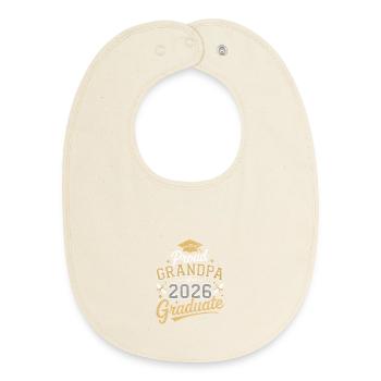 Stolzer Opa 2026 Grad - Baby Organic Lätzchen - Natur - Vorne