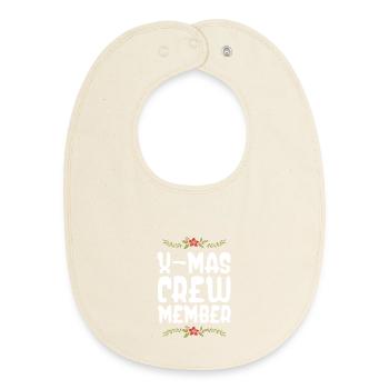 X-Mas Crew Mitglied - Baby Organic Lätzchen - Natur - Vorne