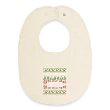 Früher war mehr Lametta - ugly christmas - Baby Organic Lätzchen - Natur - Vorne