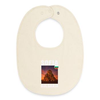 Sofia Bulgaria - Baby Organic Bib - soft Ecru - Front