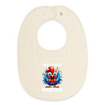 I have to fuck funny chicken sarcasm humor - Baby Organic Bib - soft Ecru - Front