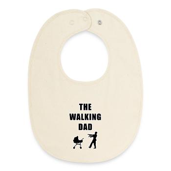LE PAPA AMBULANT PAPA SUPERPAPA J’ADORE LA FÊTE DES PÈRES - Bavoir bébé bio - écru doux - Devant
