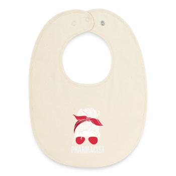 Unordentliches Brötchen Apothekerin Pharmazeutin - Baby Organic Lätzchen - Natur - Vorne