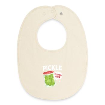 Cornichon concombre - Bavoir bébé bio - écru doux - Devant