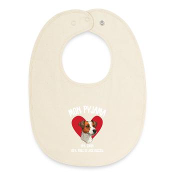 Jack Russell Hundepyjama-Humor - Baby Organic Lätzchen - Natur - Vorne