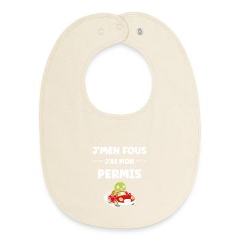 Humor Ich habe meinen Führerschein - Baby Organic Lätzchen - Natur - Vorne