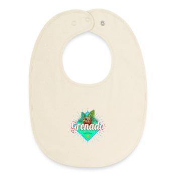 Grenada Karibik Urlaub Vintage Insel Souvenir - Baby Organic Lätzchen - Natur - Vorne