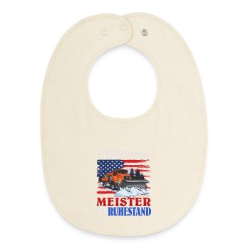 SCHNEEPFLUG MEISTER IM RUHESTAND Lustiges - Baby Organic Lätzchen - Natur - Vorne