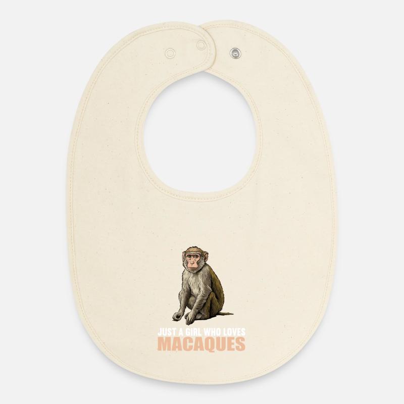 Macaque Macaque - Bavoir bébé bio - écru doux
