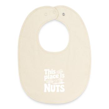 Dieser Ort ist verrückt - Baby Organic Lätzchen - Natur - Vorne