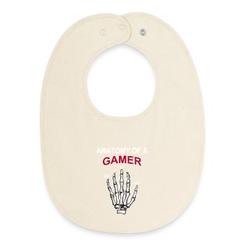 Anatomy of a Gamer, für Gamer, WASD - Baby Organic Lätzchen - Natur - Vorne