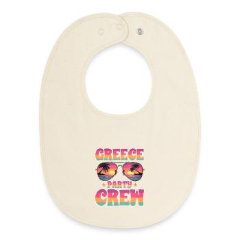 Équipe du parti grec - Bavoir bébé bio - écru doux - Devant