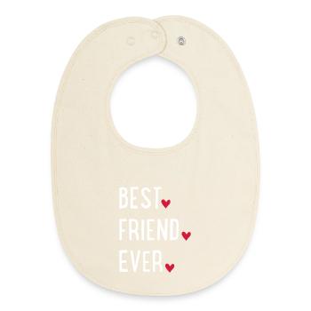 Meilleur ami - Bavoir bébé bio - écru doux - Devant