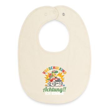 Daycare First Grade Dinosaur Student Kindergarten - Baby Organic Bib - soft Ecru - Front