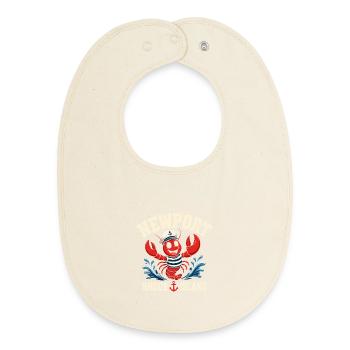 Newport Krabbe Seemann Rhode Island - Baby Organic Lätzchen - Natur - Vorne