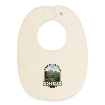 Traumhafte Bozeman Montana Nationalpark Reise Berg - Baby Organic Lätzchen - Natur - Vorne