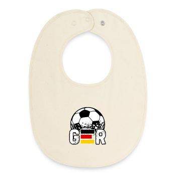 Germany Football Retro Fan GER Shirt - Baby Organic Bib - soft Ecru - Front