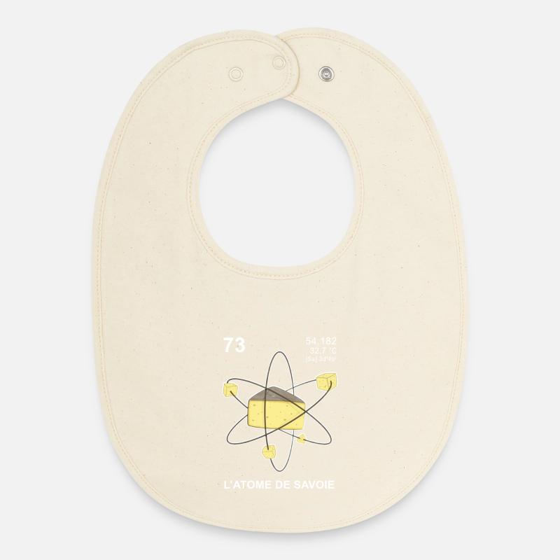 L'atome de Savoie - Bavoir bébé bio - écru doux