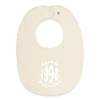 Aged to 1996 Perfection - Baby Organic Bib - soft Ecru - Front