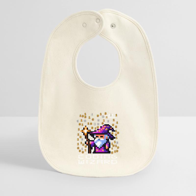 Sorcier Pixel Code Bavoir bébé bio