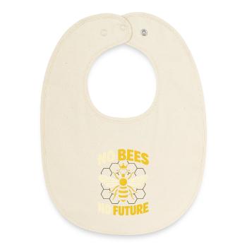 Bienenkönigin - Vintage Imker Geschenk - Baby Organic Lätzchen - Natur - Vorne