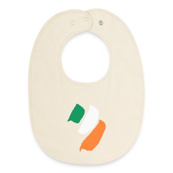 Irland Flagge  - Baby Organic Lätzchen - Natur - Vorne