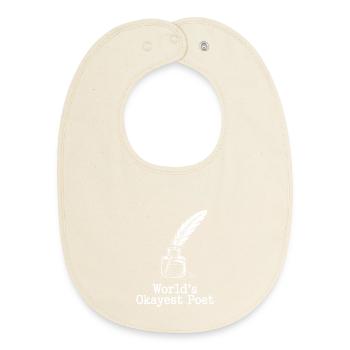 Okayest Poet Feather Ink - Baby Organic Lätzchen - Natur - Vorne