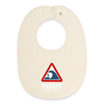 Nazaré (foncé) - Bavoir bébé bio - écru doux - Devant