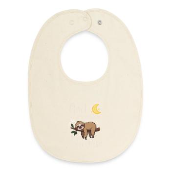 Jesus - Faultier -  God provides - christian-faith - Baby Organic Lätzchen - Natur - Vorne