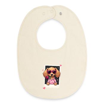 Dackel Dachshund Tekel - Baby Organic Lätzchen - Natur - Vorne