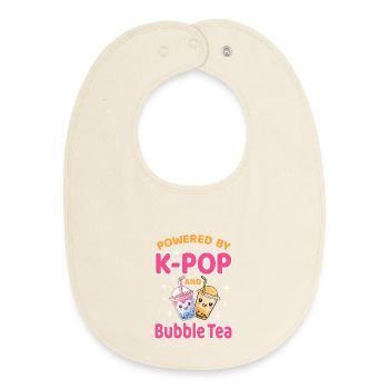 K-Pop and Bubble Tea Korea - Baby Organic Lätzchen - Natur - Vorne