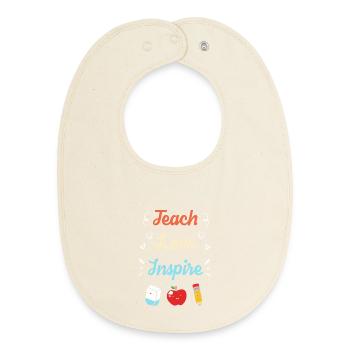 Pédagogue en éducation spécialisée - Bavoir bébé bio - écru doux - Devant
