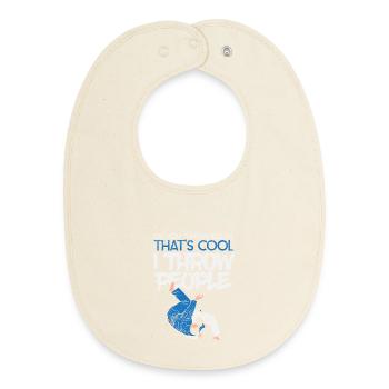Oh You Throw Balls I Throw People Judo BJJ Design - Baby Organic Bib - soft Ecru - Front