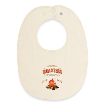 Camping Humor Komfortzone Marshmallows rösten - Baby Organic Lätzchen - Natur - Vorne