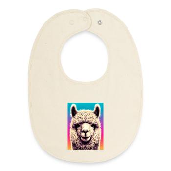 Alpaca - Baby Organic Bib - soft Ecru - Front