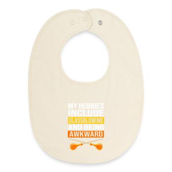 Glass Glassblower - Baby Organic Bib - soft Ecru - Front