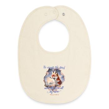 Fuchs Bibelvers Christlich - Baby Organic Lätzchen - Natur - Vorne