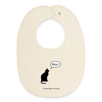 Fake News For Kids - Baby Organic Bib - soft Ecru - Front