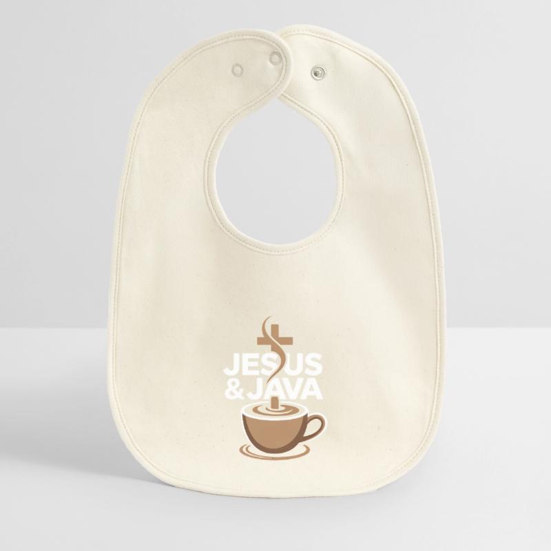 Inspiration et café avec Jésus et Java Bavoir bébé bio
