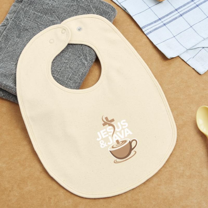 Inspiration et café avec Jésus et Java Bavoir bébé bio