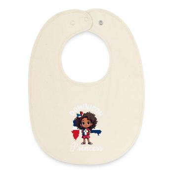 Drapeau de la République dominicaine Dom Rep Pride - Bavoir bébé bio - écru doux - Devant
