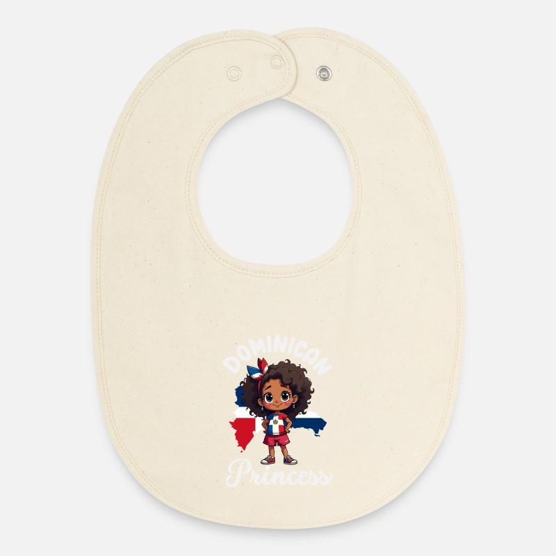 Drapeau de la République dominicaine Dom Rep Pride - Bavoir bébé bio - écru doux