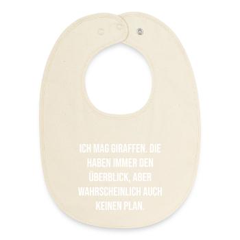 Girafes Vue d’ensemble Dire Chemise - Bavoir bébé bio - écru doux - Devant