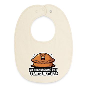 Thanksgiving Diet Next Year - Baby Organic Lätzchen - Natur - Vorne