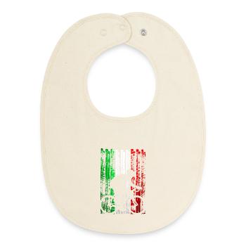 Bicycletta italia - Fahrrad fahren Italien Cyclist - Bavoir bébé bio - écru doux - Devant